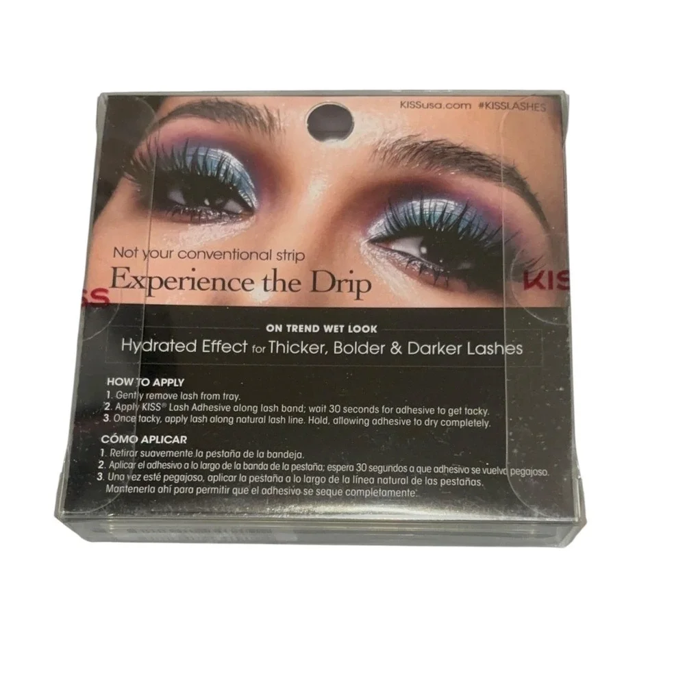 KISS Lash Drip False Eyelashes Icy 3D Drama Wet Effect Spiky HLDR03 85687 NEW
